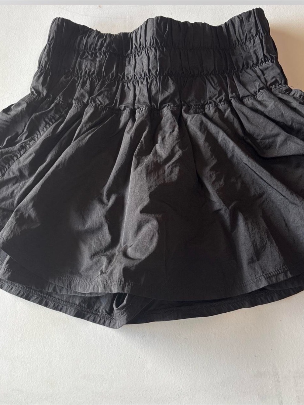 FP Movement by Free People Black Smocked Waist Skort